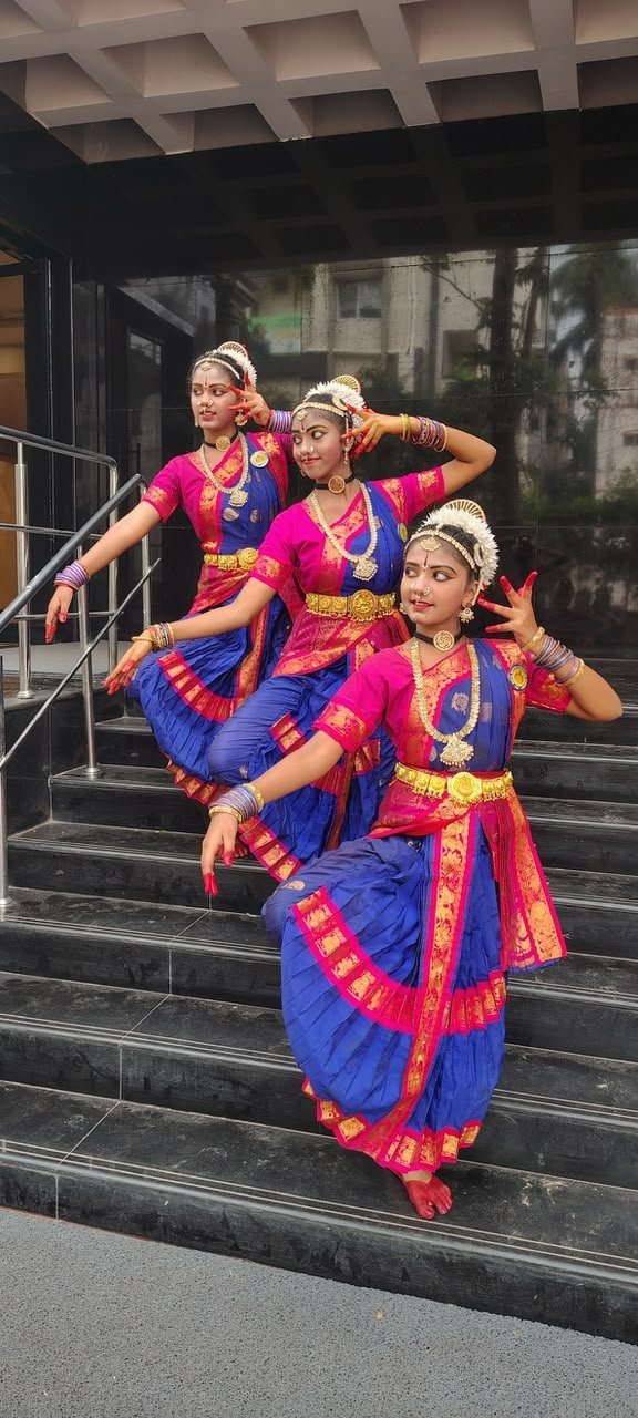 Natya Deepika Kuchipudi Academy students in traditional dance attire