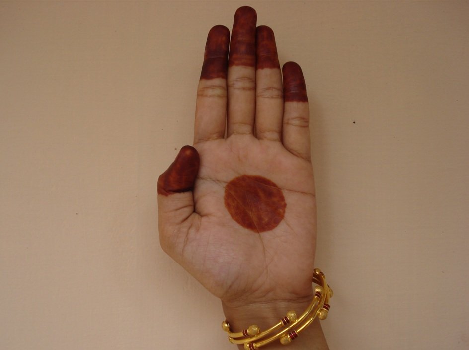 Dancer forming expressive classical hand gestures